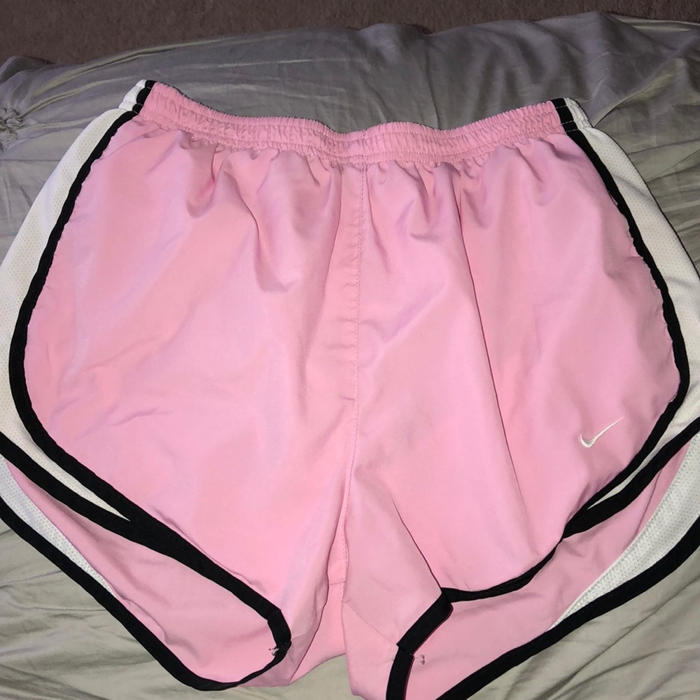 Nike tempo shorts pink and black